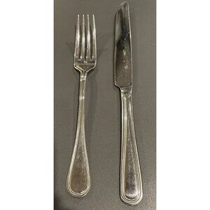 Wallace WAS159 Glossy Outline 18/10 Stainless Steel Dinner Fork Knife Set Of‎ 2